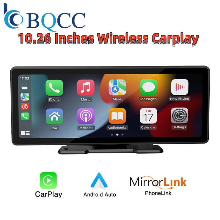 Écran universel 10.26 "autoradio multimédia WIFI lecteur vidéo écran Carplay sans fil pour Apple ou Android