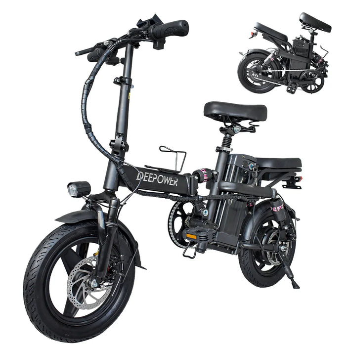 DeePower K300 14 pouces vélo électrique pliant pour adultes, vélo électrique avec batterie au Lithium, vélo de banlieue-Ebike 20MPH