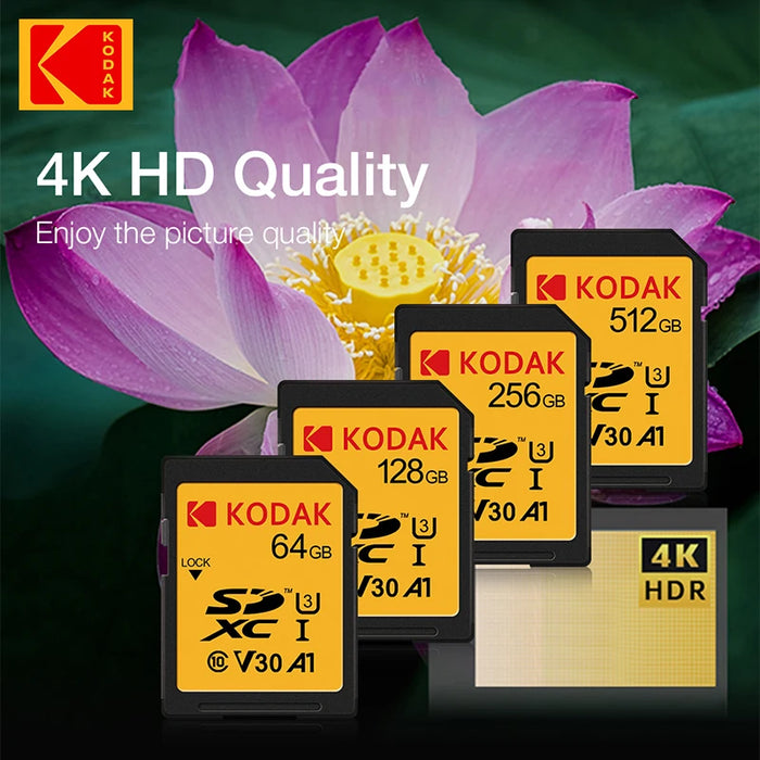 Tarjeta Kodak Ultra SD 64GB SDXC 128GB 32GB 16GB Tarjeta de memoria Flash Clase 10 para vídeo 4K SDHC Full HD