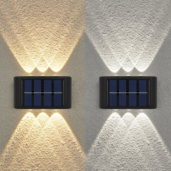 Lámparas de pared para exteriores de 6 LED con energía solar: soluciones de iluminación impermeables para jardines y balcones