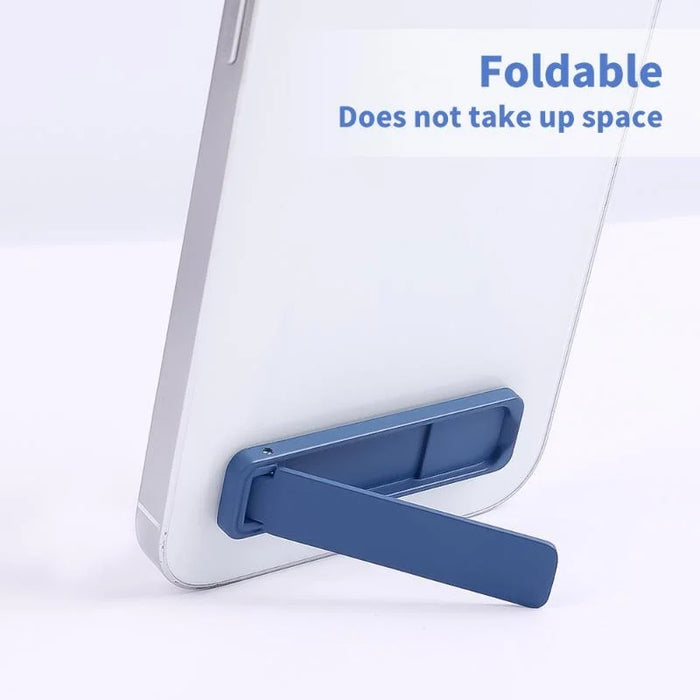 Mini support de téléphone portable ultra fin en alliage pliable en métal – Béquille invisible pour téléphone portable pour bureau