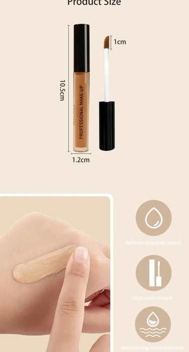 Flüssiger Concealer, matt, hohe Deckkraft, wasserfest, Ölkontrolle, feuchtigkeitsspendend, langlebig, professionelles Gesichts-Make-up