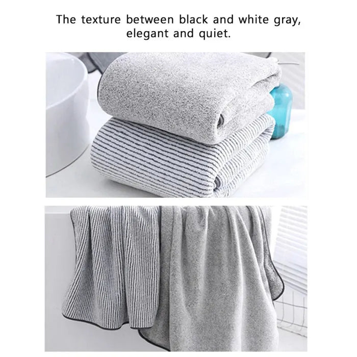 Serviette de bain en microfibre de luxe – Douce et élégante pour la salle de sport, le sport, le spa et la maison.