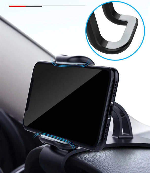 Soporte para teléfono para automóvil: soporte de clip de panel simple, soporte de navegación GPS universal multifuncional para tablero.