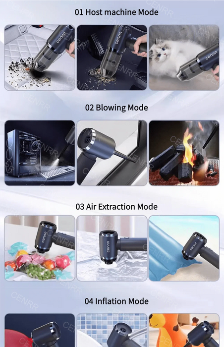 Battery Powered Car Cleaner with Strong Suction 210000PA - Versatile Handheld Mini Blower for Home