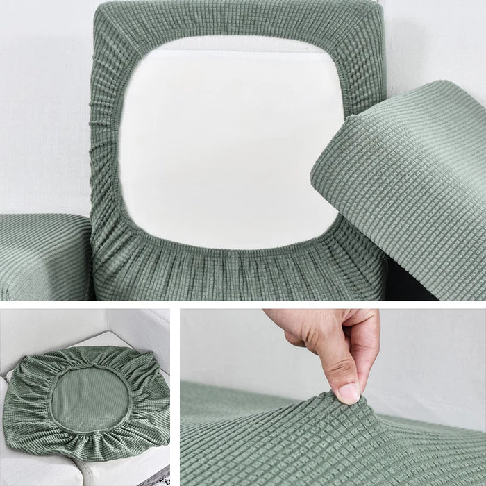 Housse de canapé élastique en jacquard - Protection pour salon, amovible et lavable 1 pièce