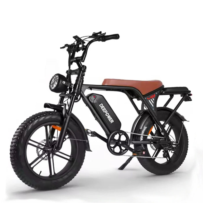 DEEPOWER V8 Elektrofahrrad für Erwachsene mit 1000-W-Motor – 48 V, 25 Ah, 20-Zoll-Reifen, elektrisches Offroad-Mountainbike