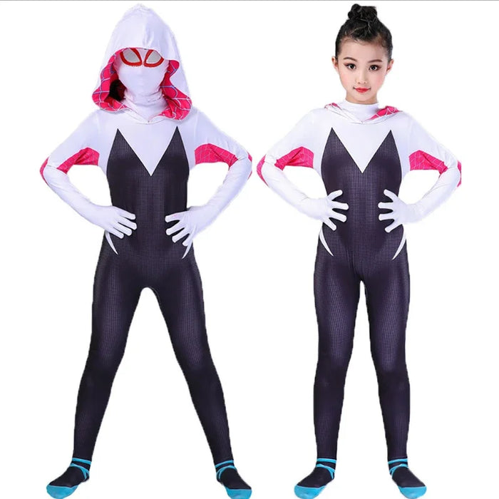 Costume 3D Spider Gwen pour filles et femmes – Parfait pour Halloween et cosplay.