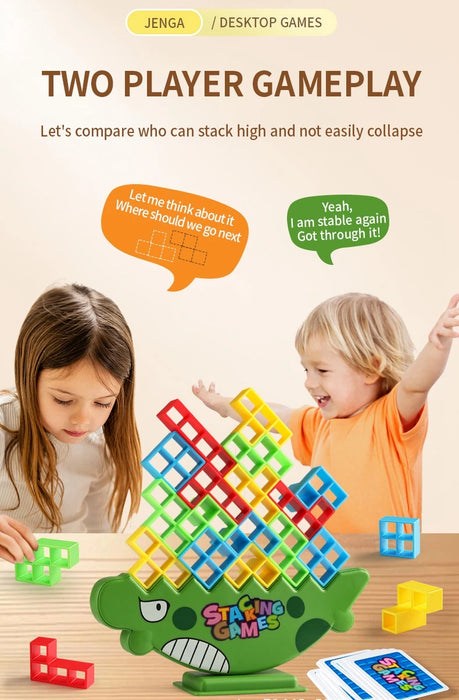 Bloques apilables calientes, juego de equilibrio Tetra Tower, bloques de construcción, tablero de rompecabezas, ensamblaje de ladrillos, juguetes educativos para niños