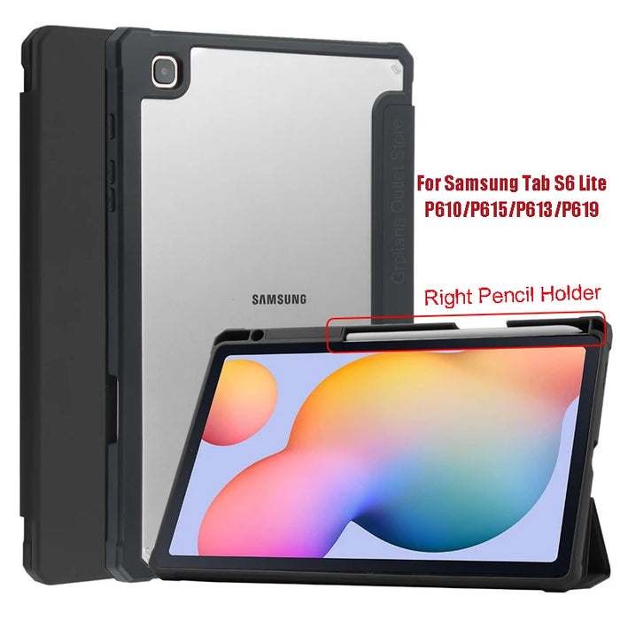 Funda protectora con portalápices para Samsung Galaxy Tab S9 FE 11 Plus y 12,4 pulgadas 2023 - Funda para Tab A9 S9 S8 S7 11" Plus 12,4" Funda