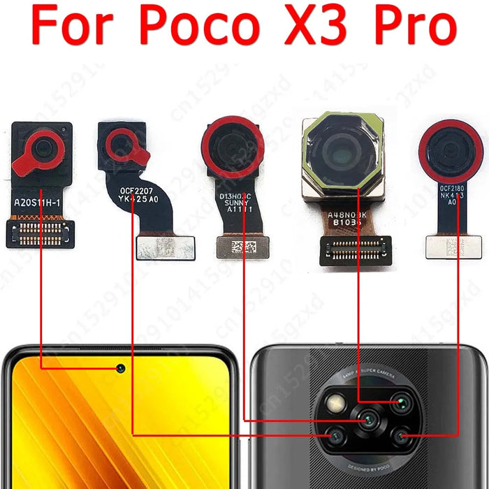 Caméra arrière et avant pour Xiaomi Mi Poco X3 Pro NFC - Pièces du module Selfie et Flex arrière