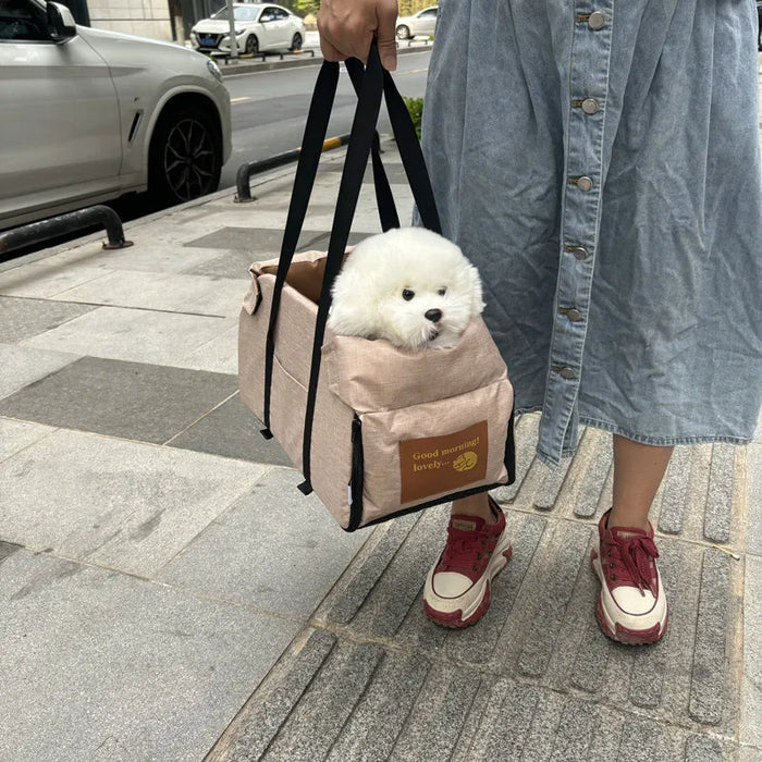 Housse de siège surélevée pour petit animal de compagnie, caisse de voyage étanche et axée sur la sécurité pour voiture