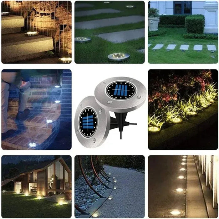 Luz de contador solar para exteriores - Iluminación de jardín LED 8/20, foco empotrable para decoración de terrazas y jardines