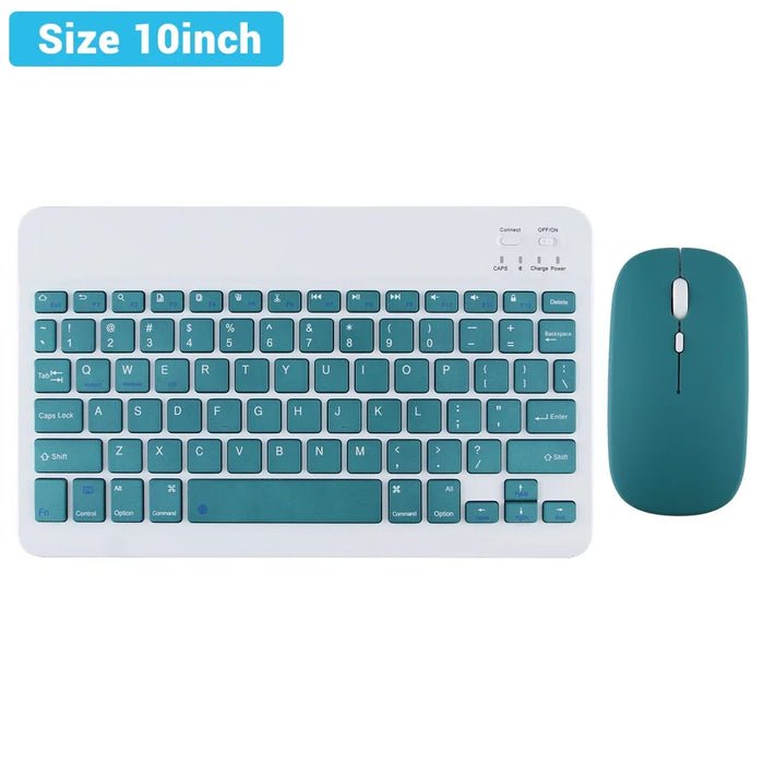 Kit de teclado y teclado inalámbrico portátil de 10 pulgadas para tabletas iPad, Samsung y Lenovo, compatible con español, ruso, árabe y coreano.