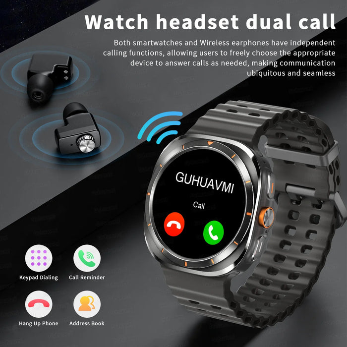 Montre connectée DT Ultra, écran AMOLED, 47mm, Sport, 4 go, BT, boussole d'appel, NFC, pour Samsung Galaxy Apple Xiaomi 2024