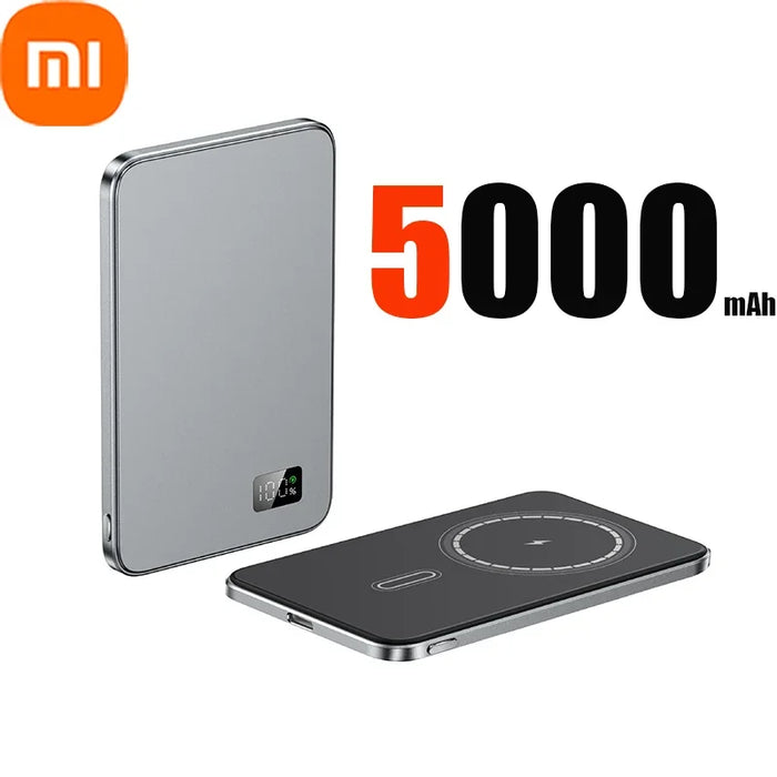 Xiaomi 10000 mAh dünne magnetische kabellose Powerbank PD25W, schnell aufladbarer, tragbarer externer Akku für Magsafe für iPhone und Samsung