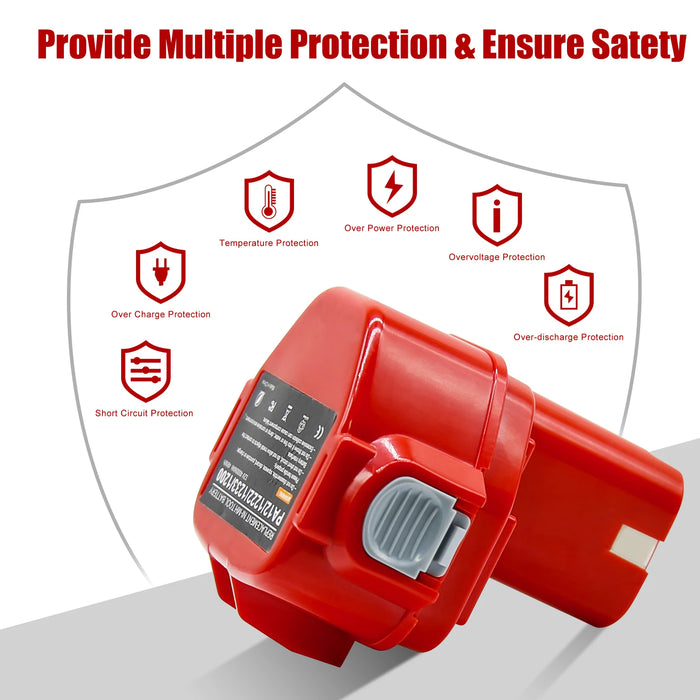 Batterie Ni-Mh haute performance 4000 mAh pour outils Makita 12 V – Compatible avec les modèles 1200 1220 1201 1222 1233SA B1235 192681 5