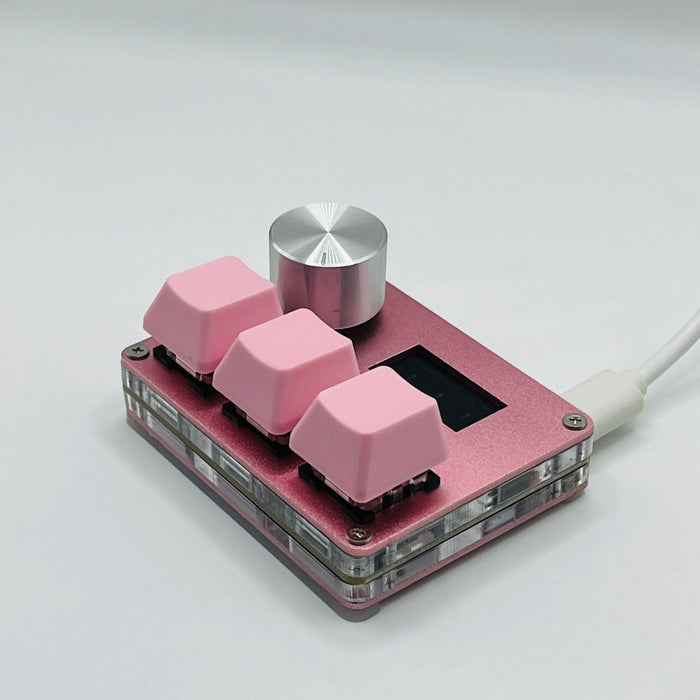 O3C SayoDevice OSU O3C interruptor de pasillo de liberación rápida teclado magnético rosa con botón