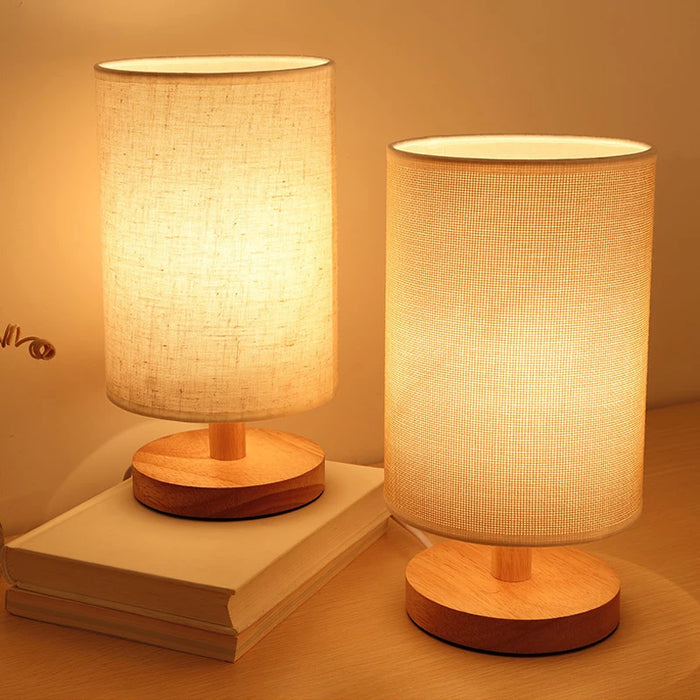 Nordic Wooden Night Lamp with USB - Modern Table Lamp for Bedroom Lighting in Warm White Light, Perfect Gift for Children's Room and Home Decor