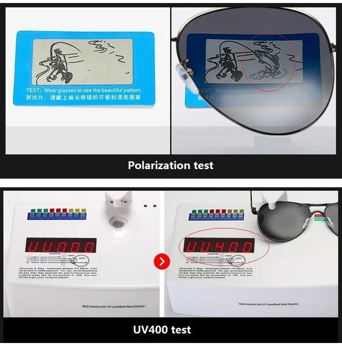 Polarisierte Luxus-Pilot-Sonnenbrille für Damen und Herren – Retro-Design für Autofahren, Angeln und Outdoor-Aktivitäten – UV400-Schutz