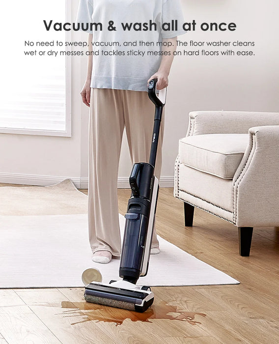 Aspirateur eau et poussière sans fil Tineco Floor One S5 Combo - Machine intelligente d'entretien des sols avec autonettoyage