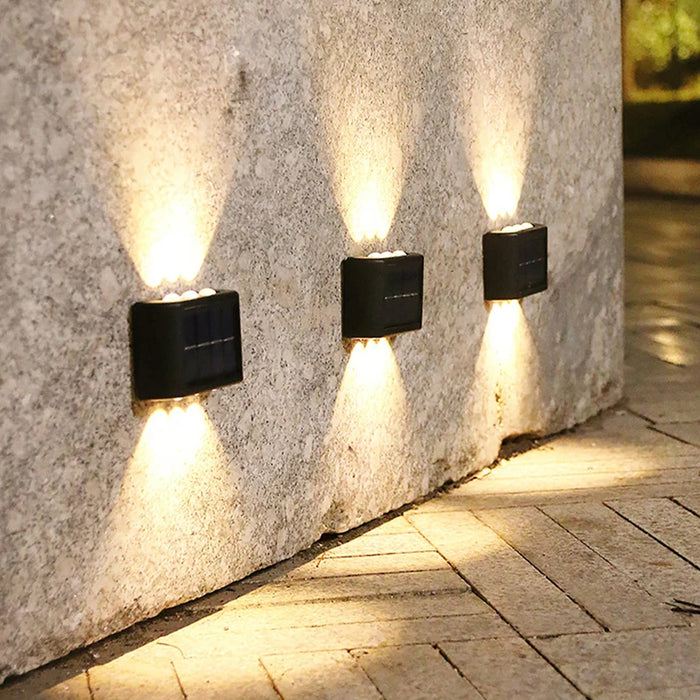 Lámparas de pared para exteriores de 6 LED con energía solar: soluciones de iluminación impermeables para jardines y balcones