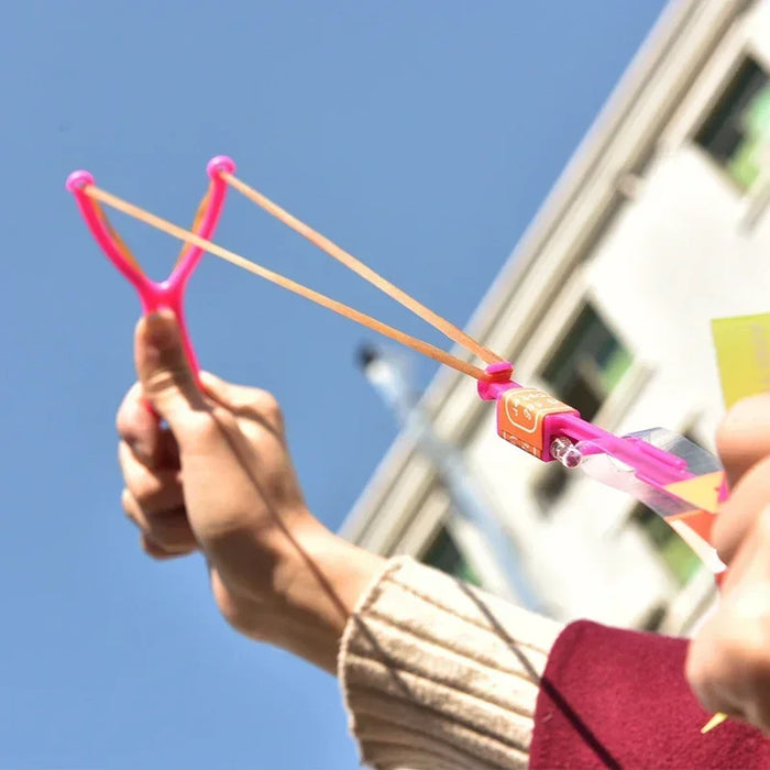 Flèches lumineuses étonnantes et hélicoptère fusée, 100 pièces, jouets avec LED, lanceur de bande de caoutchouc facile pour les fêtes et les cadeaux