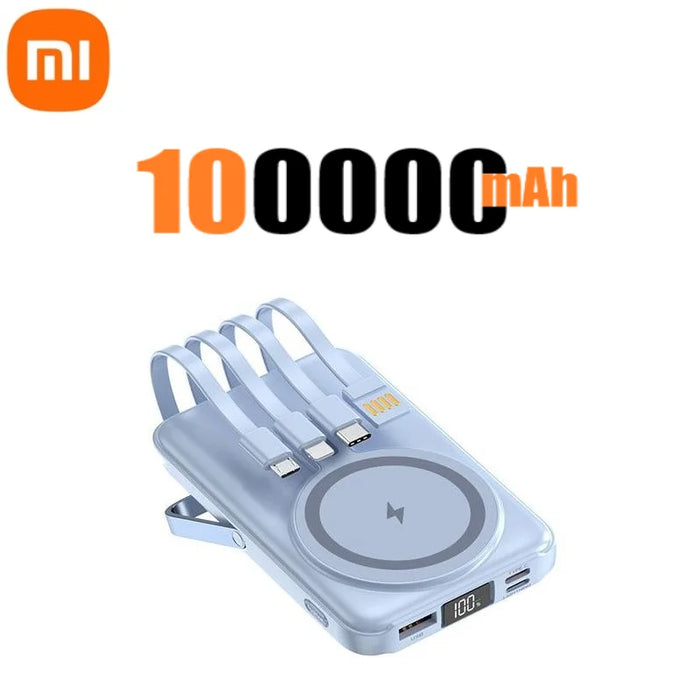 Xiaomi 22,5 W 200000 mAh cargador inalámbrico magnético Power Bank con soporte para teléfono para iPhone, Samsung y Huawei carga rápida