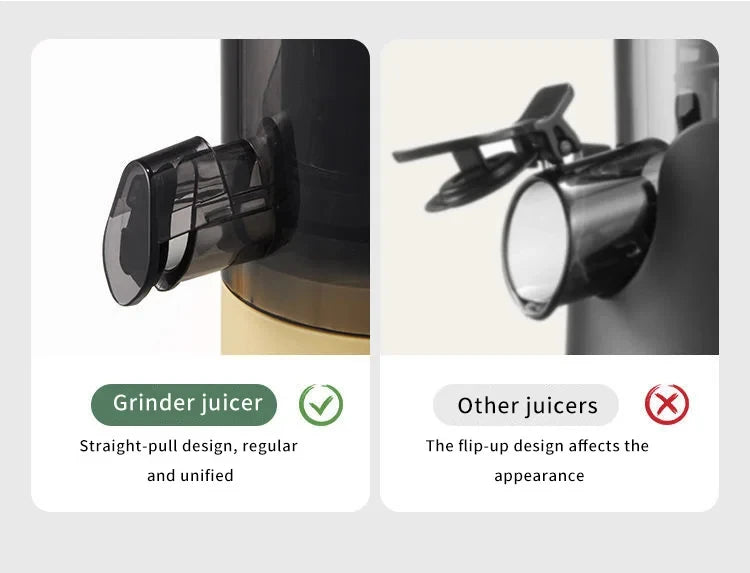 Compact Slow Juicer for Home - Automatic Multifunctional Fruit Juicer with Residue Separation