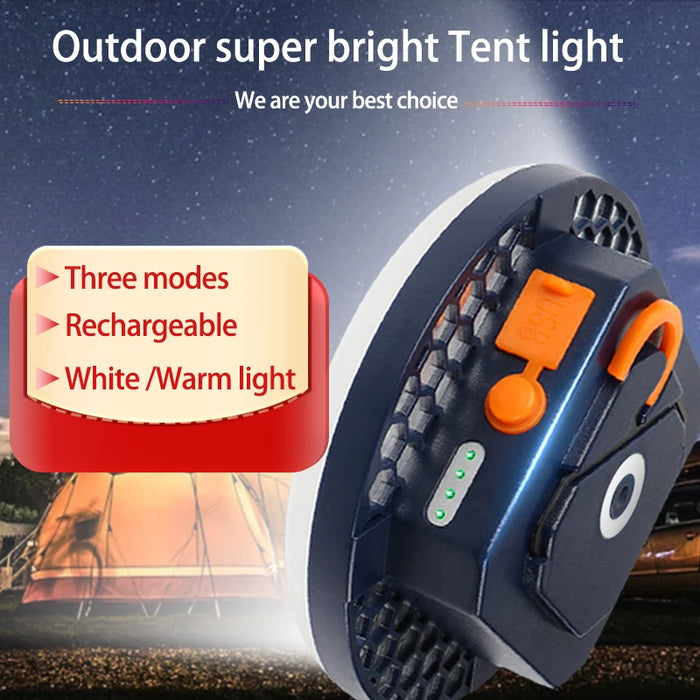 Lámpara de tienda recargable MOSLIGHTING - Iluminación de emergencia portátil para camping al aire libre y mercados nocturnos