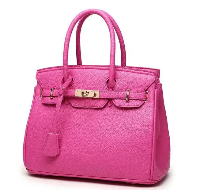 Birkin Bag for Women Fashionable Litchi Pattern Handbag