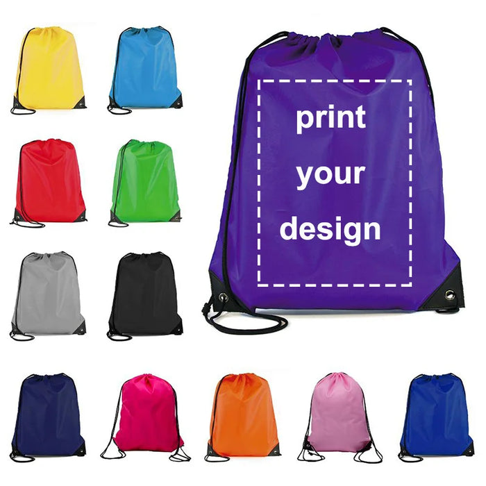 Mochila de dibujos animados personalizada para niños con sus propias imágenes - Mochila escolar de bricolaje con compartimento para zapatos y logotipo impreso