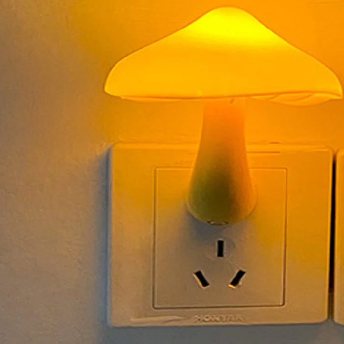 Kawaii Stjärna och Måne LED Nattlampa – Ljus Sensor Vägglampa för Sovrumsinredning, 220V Plug-in