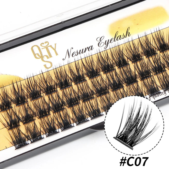 DIY Eyelash Cluster Segmented 50D/60D/80D Dramatic and Natural False Eyelashes Volume Makeup Extensions