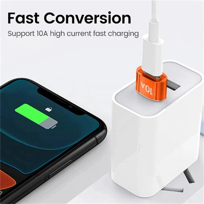 NNBILI 10A OTG USB 3.0 to USB-C Converter for Laptop Xiaomi Samsung Oneplus USBA Female to USB-C Male Fast Charging Data Adapter