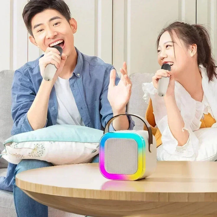 Nouveau haut-parleur Bluetooth Portable K12 pour la maison-Mini appareil sonore sans fil karaoké mignon avec Microphone pour le chant en famille