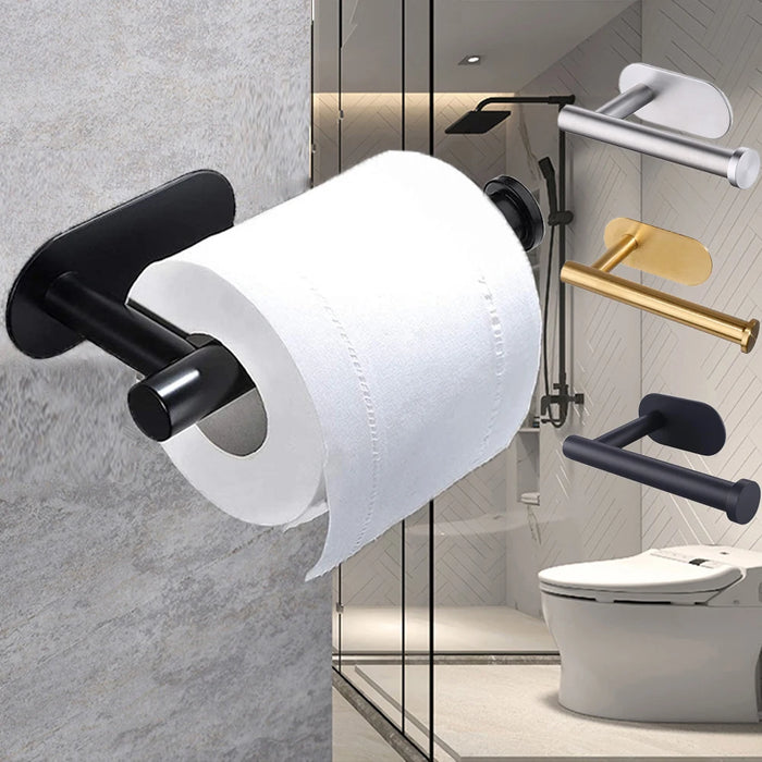 Set de accesorios de baño alicatados: toallero, portarrollos, ganchos de pared y toallero en acero cromado