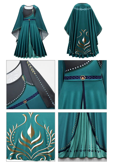 Costume de princesse Disney la reine des neiges pour filles, robe de bal en maille blanche à paillettes, vêtements de carnaval, Cosplay reine des neiges Elsa Anna pour enfants