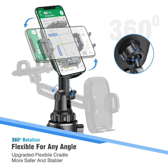 Universal Car Cup Phone Holder Cellphone Mount Stand Adjustable Car Cup Phone Mount for iPhone 14 Huawei Samsung