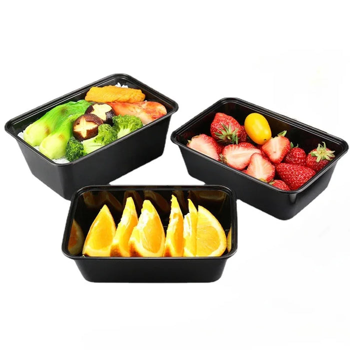 Caja de comida desechable para frigorífico - Almacenamiento de ensaladas de frutas y sándwiches con tapa - Artículos de catering