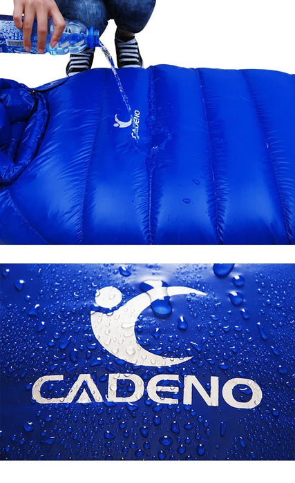 Sac de couchage d'hiver en duvet d'oie pour usage extérieur - Portable et compressible pour le camping et le trekking