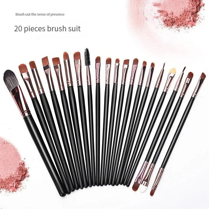 20-teilige Make-up-Pinsel – komplettes tragbares Set mit Rouge-, Lidschatten- und Puderpinseln für perfektes Make-up, ideal für Anfänger