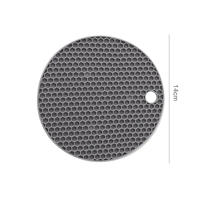 Tapis rond en silicone résistant à la chaleur pour gobelets - Tapis de pot isolant et antidérapant et set de table épais - Accessoires de cuisine