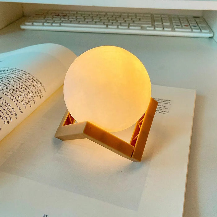 Handbemalte Mondlampe für Kinder – DIY-Materialpaket für Vorschulaktivitäten und Eltern-Kind-Kontext