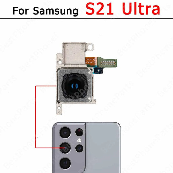 Rear and Front Camera for Samsung Galaxy S21 Ultra 5G G998B G998U - Selfie and Rear Camera Module Spare Parts