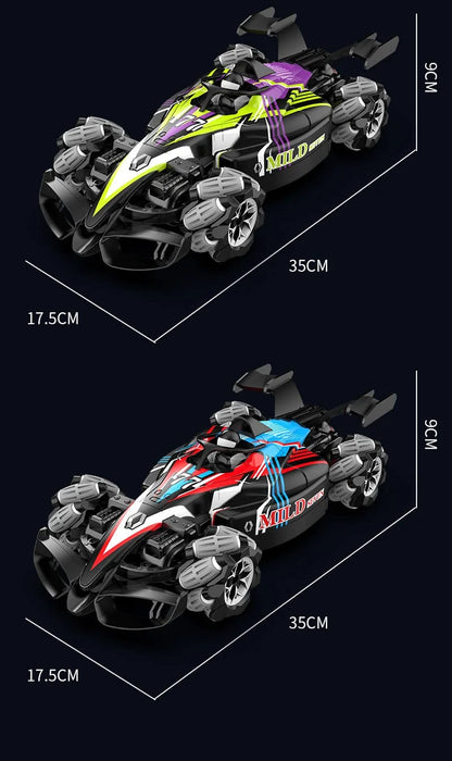 ZWN F1 RC Voiture à la Dérive avec Musique et Lumières LED, Radiocommande de Gestes de la Main 2,4 G, Voiture de Cascade 4WD Jouet électrique pour Enfants