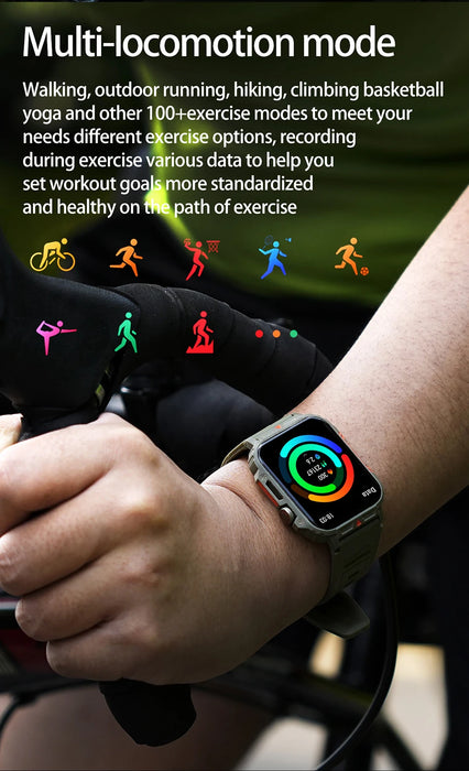 LIGE Smartwatch con Pantalla de 1,95 Pulgadas - Monitoreo de Salud, Reloj Deportivo y Fitness Impermeable IP68 para Hombres y Mujeres