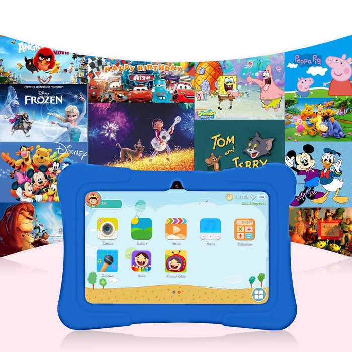 PRITOM Tablet Infantil de 7 Pulgadas con Quad Core, Android 10, 32GB, WiFi, Bluetooth y Software Educativo Preinstalado