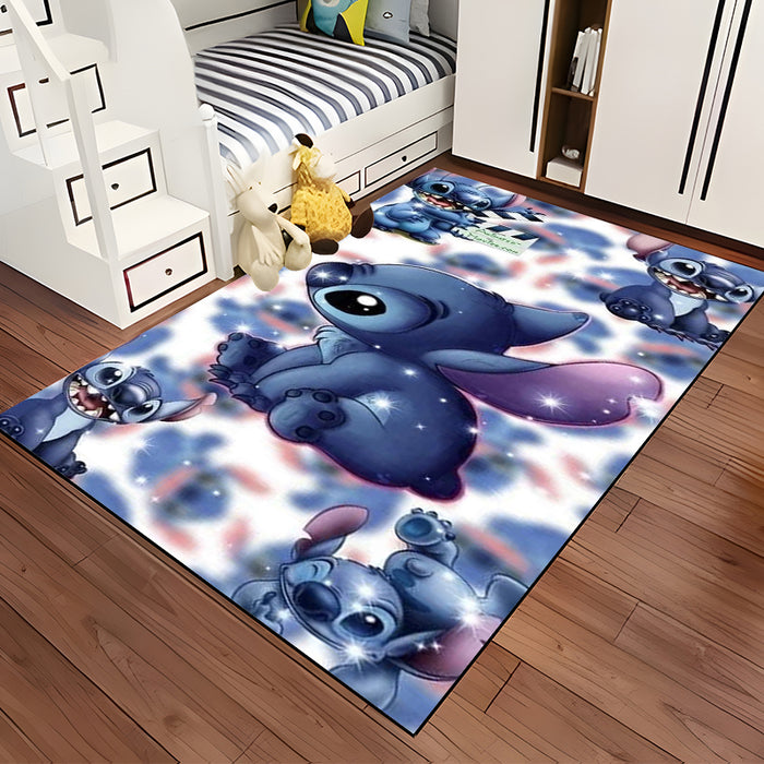 Disney Mode Stich 3D Druck Anime Große Teppiche Wohnkultur für Wohnzimmer Kinderzimmer Sofa Teppich Fußmatten