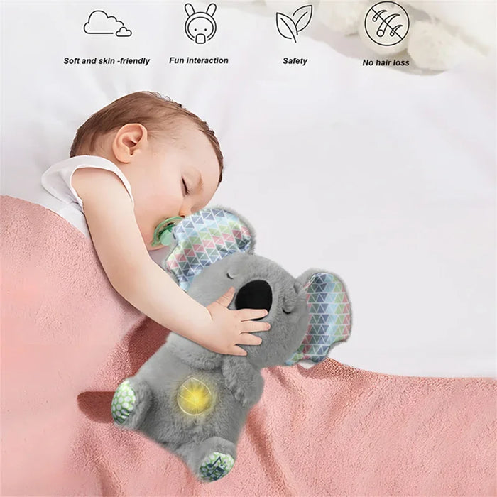 Nutria que respira, juguete musical de peluche para dormir y jugar, nutria con sonido ligero, regalos sensoriales innovadores para bebés